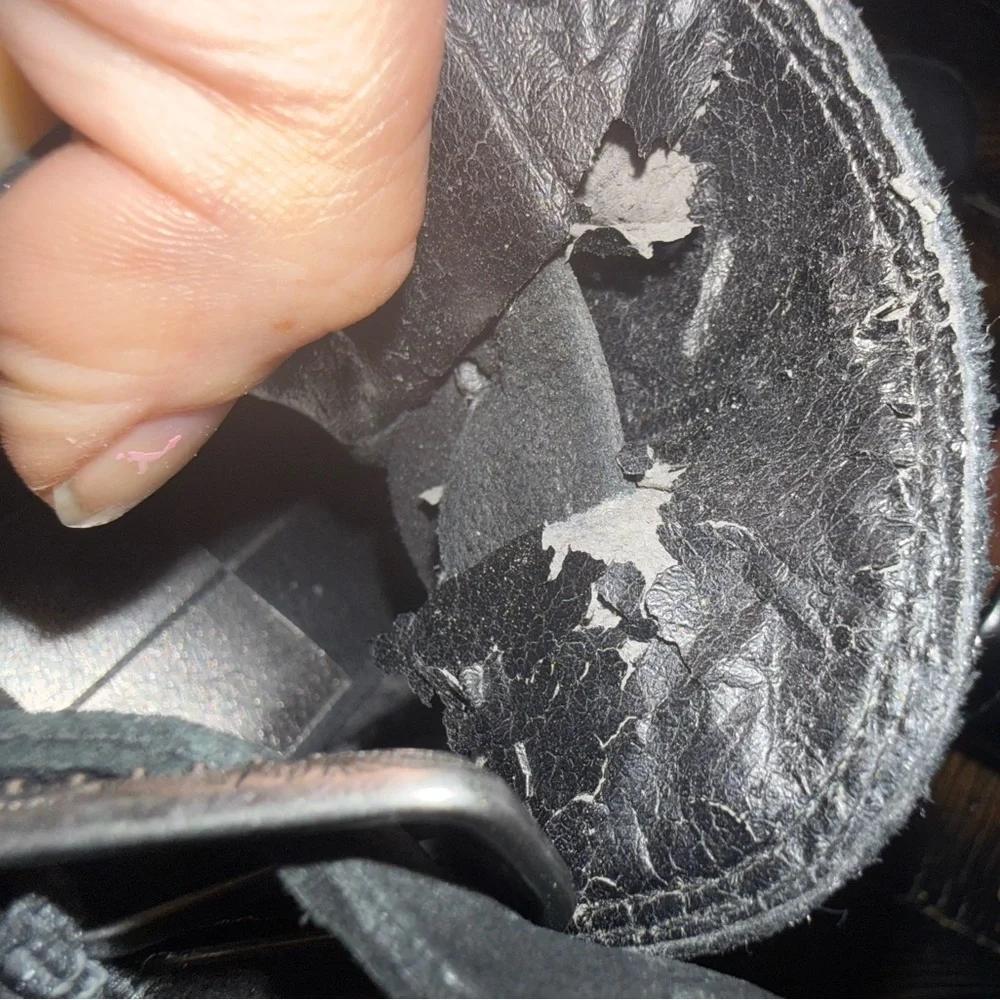 Dolce Vita Spur Western Buckle Ankle Booties Black Leather Size 9.5 Boho Moto - Picture 11 of 14